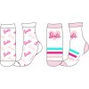 Sada 2 párov detských ponožiek - Barbie, ružové (Velikost ponožek 23-26)