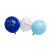 bag of 6 blue latex balloons hello baby dia 27cm