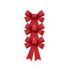 set 3 shiny red bows 10cm x 12 7cm