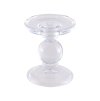 clear glass 2 in 1 candle holder pillar taper dia 9cm x 10 5cm