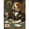 Maľovanie podľa čísel - Gambling beagle art_selena_ua 30 x 40 cm