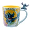 disney mug 3d handle hawaiian stitch x2