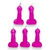 0933697 HEN WILLY CANDLES PINK 5PK