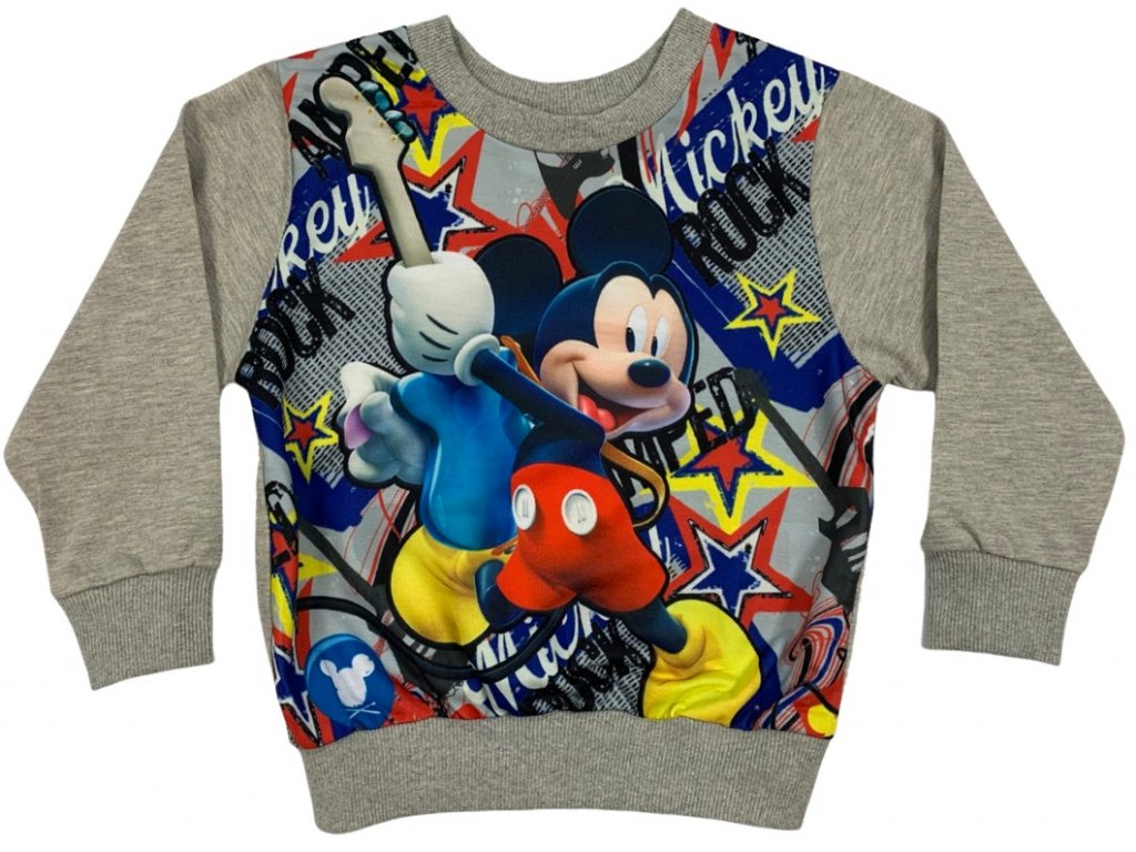 Fiús pulóver - Mickey Mouse szürke - HeliumKing.hu