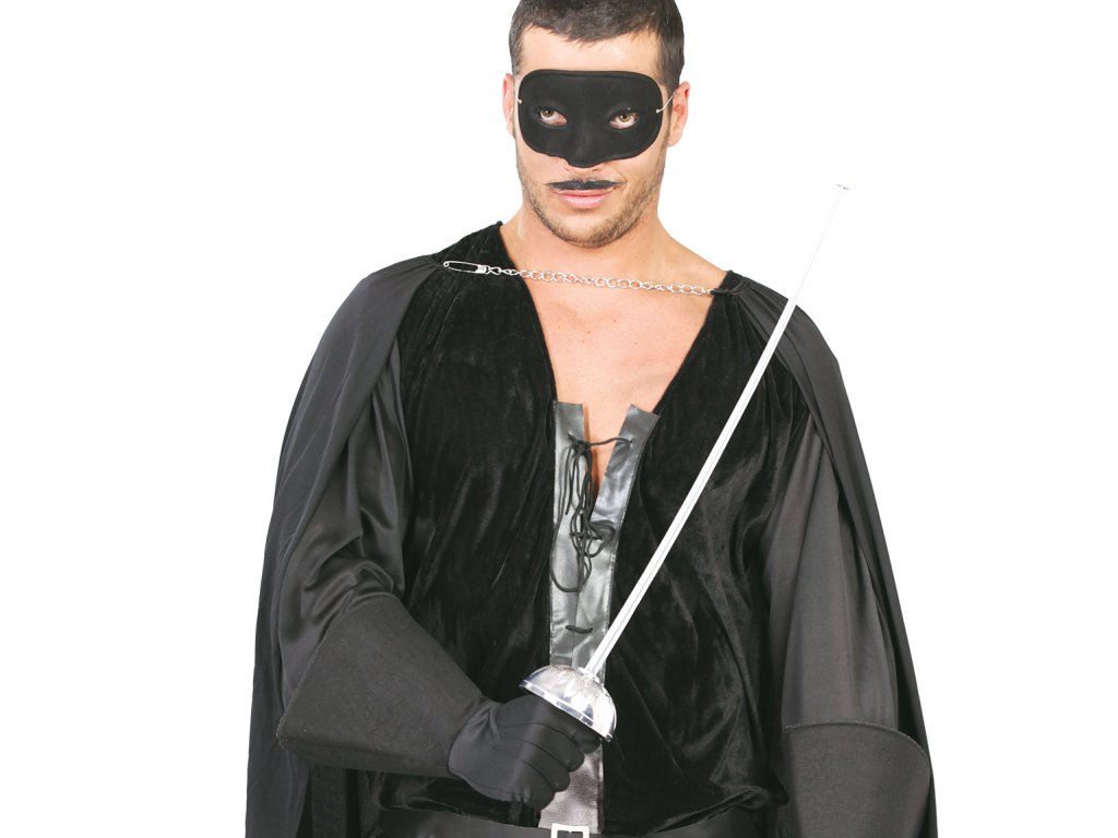 Zorro maszk és kard 63 cm