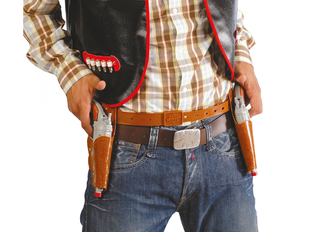 Cowboy derékszíj pisztolyokkal