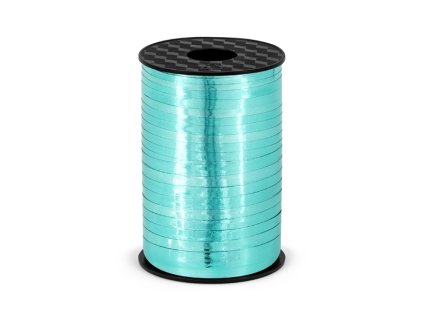 26547 2 stuha na balony tyrkysova metalicka 0 5cm 225 m
