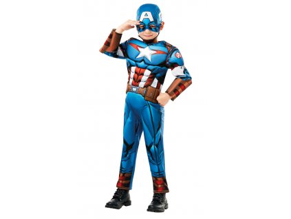 Kostým Captain America detský deluxe (Méret - gyermek L)