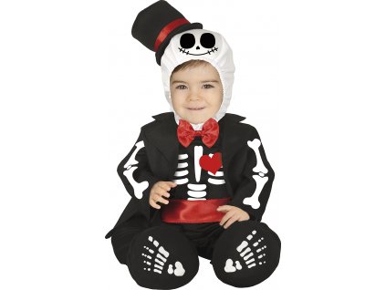 Detský kostým pre najmenších - Pán Kostra (Méret - babáknak 12-18 hónap)