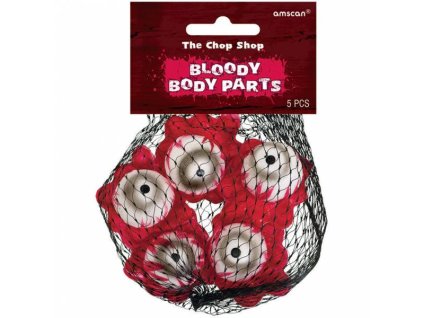 Plastové krvavé oči