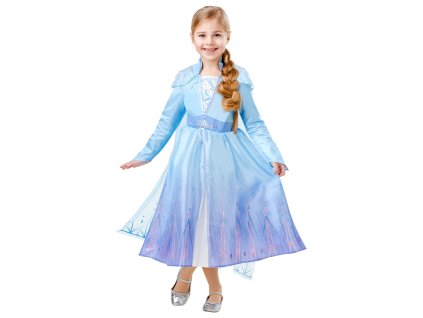 Detský deluxe kostým - Elsa (šaty) (Méret - gyermek L: 128 cm)