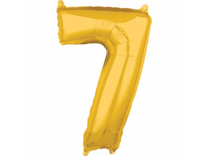 44429 foliovy balon narodeninove cislo 7 zlaty 66cm