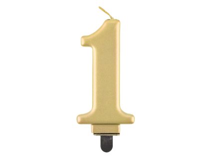 47081 2 narodeninova sviecka 1 metalicka zlata 8 cm 1 ks