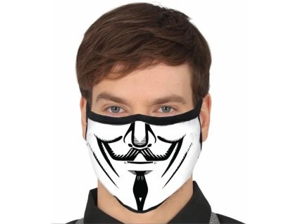 Ochranné rúško s motívom Anonymous 1 ks