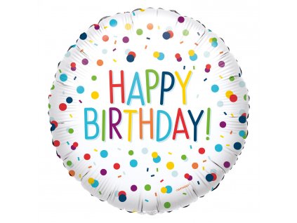 52718 foliovy balon happy birthday konfety