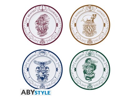 harry potter set de 4 assiettes maisons poudlard