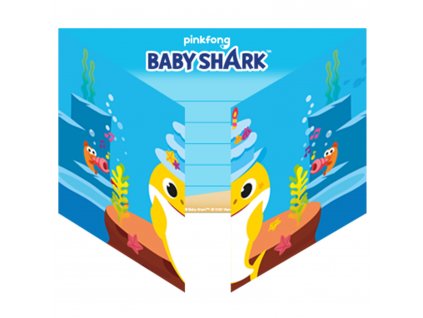 53180 pozvanky baby shark 8 ks
