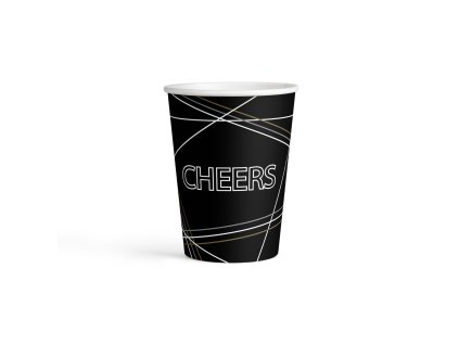 Poharak- Cheers fekete 8 db 250 ml
