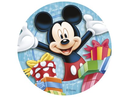 Ehető papír - Mickey és ajándékok 20 cm