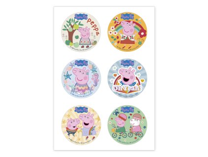 57282 2 mix jedlych obrazkov peppa pig 6 ks