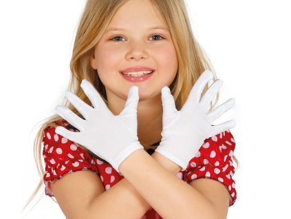 Detské rukavice - biele