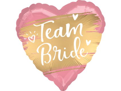 63798 foliovy balon srdce team bride