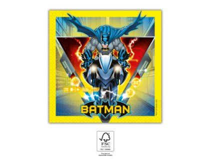 Servítky - Batman na motorke 33 x 33 cm