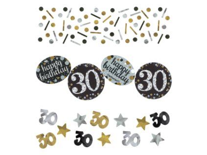 Konfety trblietavá zlatá 30