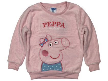 Dievčenská mikina - Peppa Pig ružová (Méret - gyermek 92)