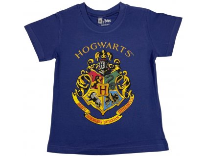 Detské tričko - Harry Potter Hogwarts modré (Méret - gyermek 110)