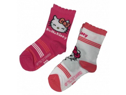 Sada 2 párov detských ponožiek - Hello Kitty mix (Méret - zokni 23-26)
