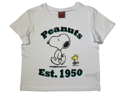 Dievčenské tričko - Snoopy biele (Méret - gyermek 134)