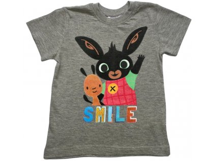 Chlapčenské tričko - Bing Smile sivé (Méret - gyermek 104)