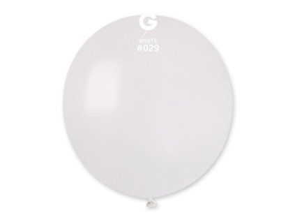 Balón metalický - biely 48 cm