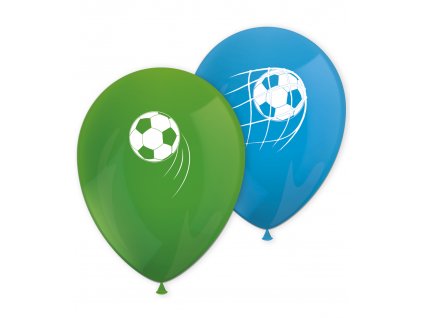 71431 sada latexovych balonov futbal modre zelene 8 ks