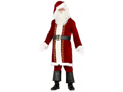 Pánsky kostým - Santa Claus bordový (Méret - felnőtt S)