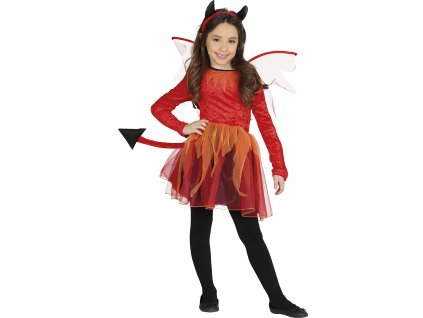 Detský dievčenský kostým - Čert (Méret - gyermek M)