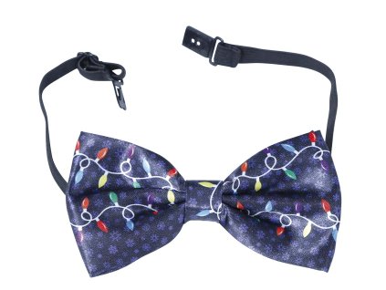 Férfi csokornyakkendő - karácsonyi motívum sötétkék