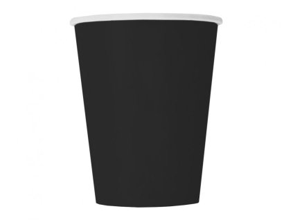 Papír poharak - fekete 270 ml 8 drb