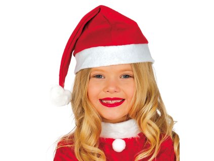 Gyerek  mikulás sapka - piros