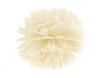 2323 1 pompom v tvare kvetu kremovy 35 cm