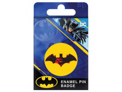 batman red emanel pin badge