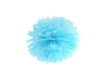 3134 1 pompom v tvare modreho kvetu 25 cm