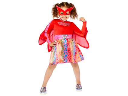 Detský kostým - PJ Mask Owlette dúhové šaty (Méret - gyermek 3 - 4 év)