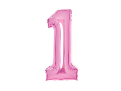78560 foliovy balon narodeninove cislo 1 ruzovy 66cm