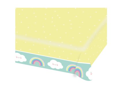 Papír abrosz - Szivárvány és felhőcske 115 x175 cm