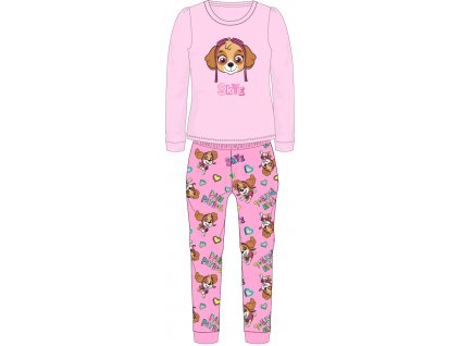 Dievčenské teplé pyžamo - Paw Patrol Sky, ružové (Méret - gyermek 104/110)