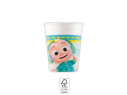 Papír pohár - Cocomelon 200ml 8 drb