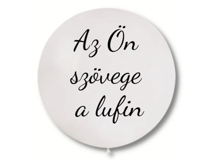 Lufi szöveggel - fehér 80 cm