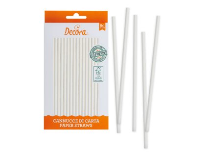 Fehér szívószálak - környzetbarát